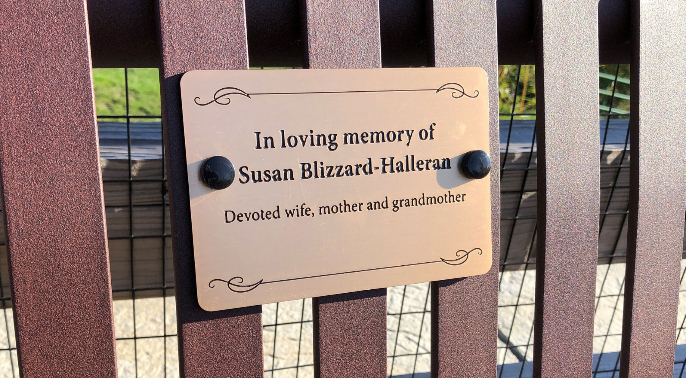Memorial Bench Plaque